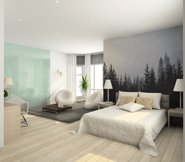 Forest Tree Line Wall Mural-Landscapes & Nature-Eazywallz