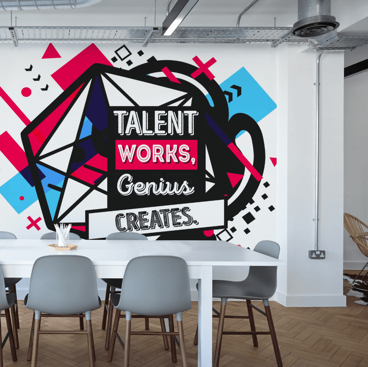 Genius Creates Mural-Abstract,Urban,Modern Graphics,Best Seller Murals-Eazywallz