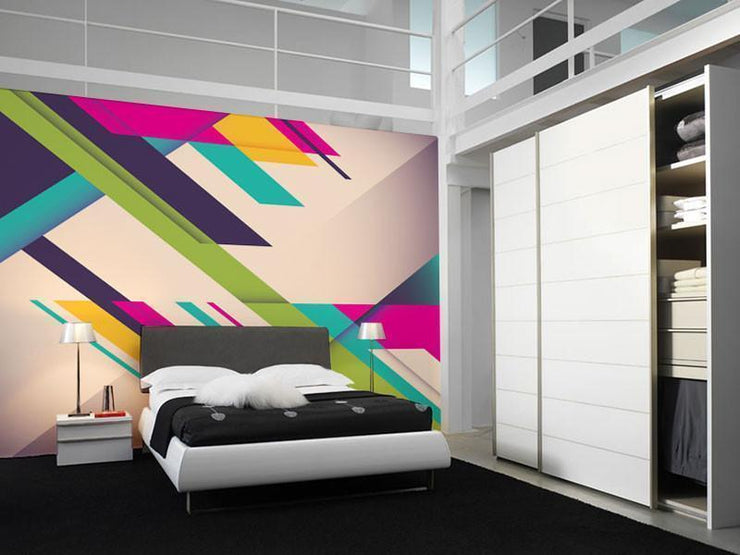 Geometric Art Mural-Abstract,Vintage,Modern Graphics-Eazywallz