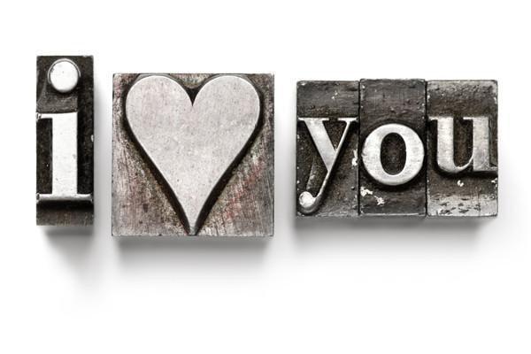 I Love You in Letterpress Type Wall Mural-Words,Featured Category of the Month-Eazywallz