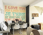 I Love You In Seven Languages Wall Mural-Kids' Stuff,Modern Graphics,Words,Featured Category of the Month-Eazywallz