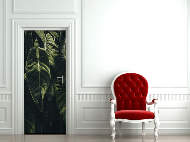 Jungle Leaf Door Mural-Landscapes & Nature-Eazywallz