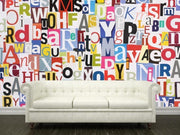 Letters Collage Wall Mural-Abstract,Urban,Vintage,Words-Eazywallz