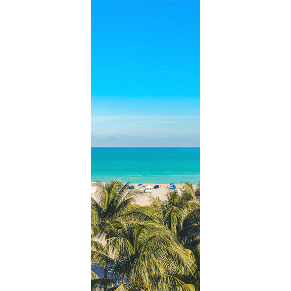 Miami Beach Door Mural-Tropical & Beach-Eazywallz