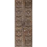 Nepal Wood Carved Door Mural-door-Eazywallz