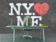 N.Y. loves me Wall Mural-Buildings & Landmarks,Urban,Textures,Words-Eazywallz