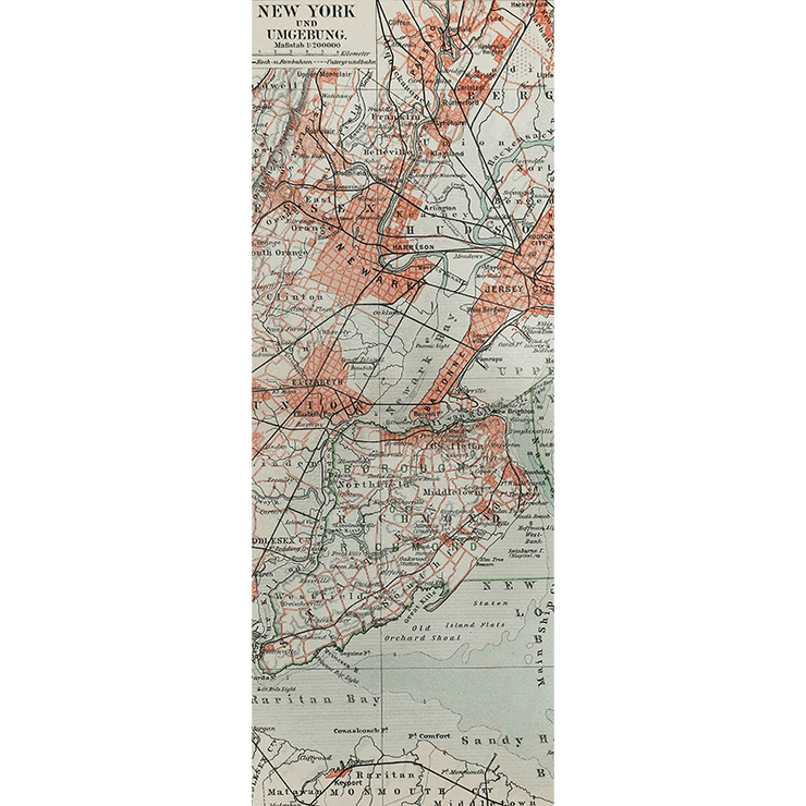 Old NYC Map Door Mural-Urban-Eazywallz