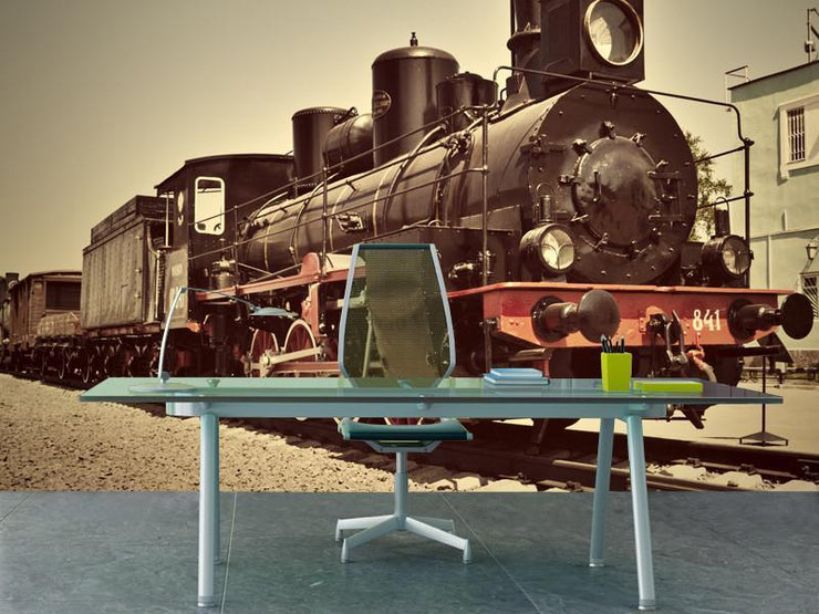 Old vintage steam train Wall Mural-Transportation,Vintage-Eazywallz