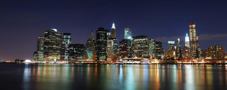 Panorama of Illuminated New York City Wall Mural-Cityscapes,Panoramic,Featured Category-Eazywallz