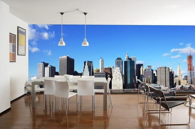 Panoramic New York Skyline Wall Mural-Cityscapes,Panoramic,Featured Category-Eazywallz