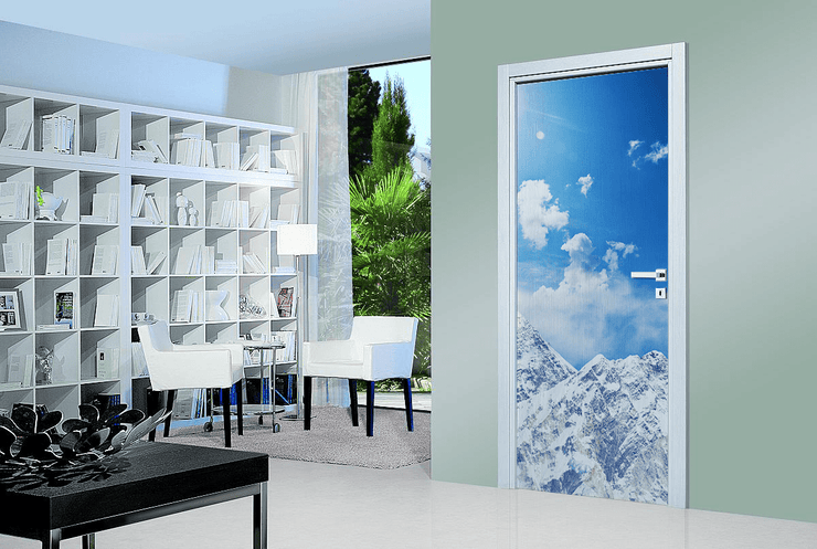 Peak of Mount Everest Door Mural-Buildings & Landmarks,Landscapes & Nature-Eazywallz