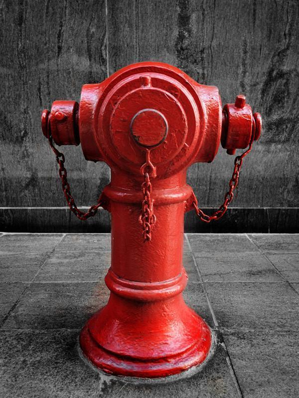 Red fire hydrant Wall Mural-Urban-Eazywallz