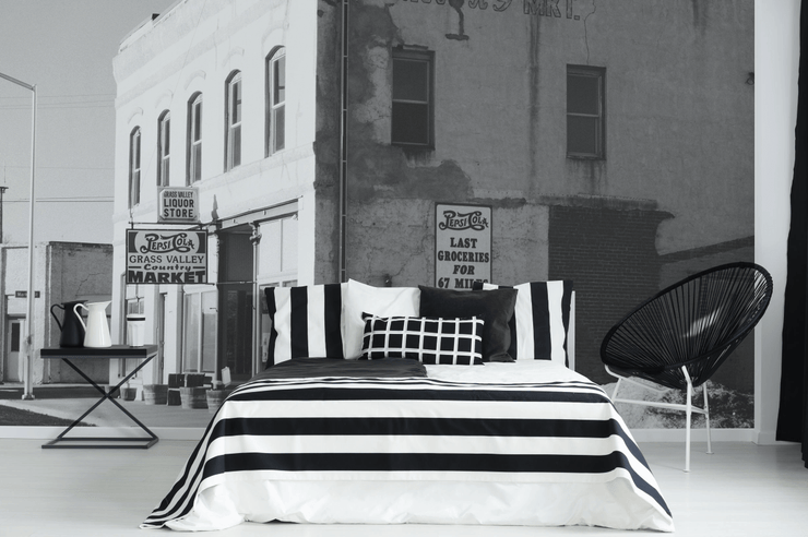 Retro Corner Store Wall Mural-Buildings & Landmarks,Urban,Featured Category-Eazywallz