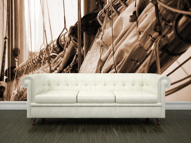 Sails in sepia Wall Mural-Sports-Eazywallz