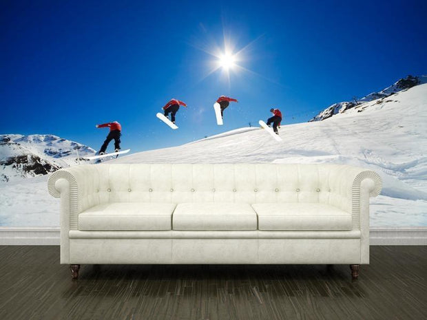 Sequence shot of snowboarder Wall Mural-Sports-Eazywallz