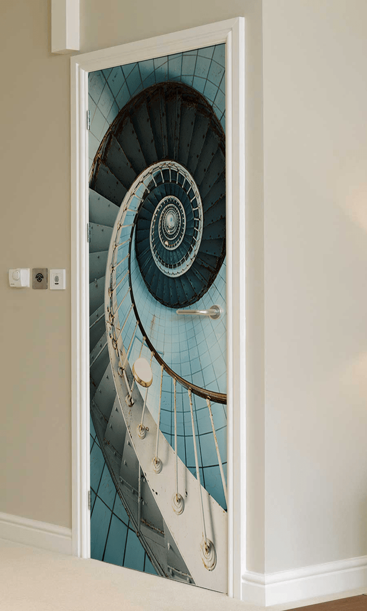 Spiral Staircase Door Mural-Abstract-Eazywallz