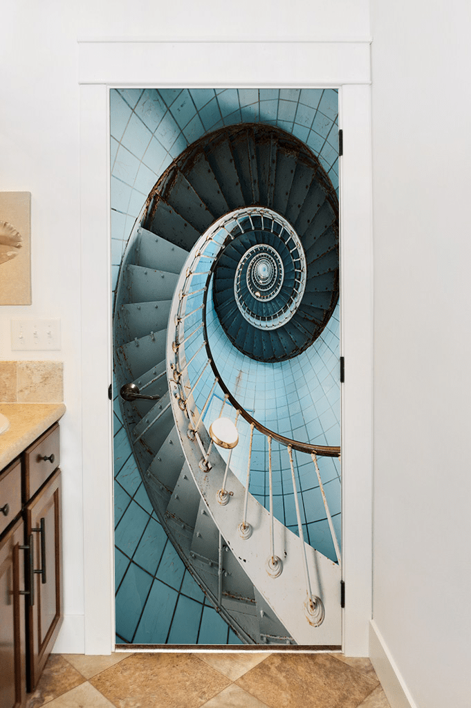 Spiral Staircase Door Mural-Abstract-Eazywallz