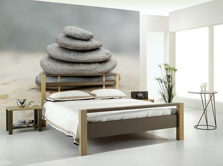 Stacked Stones Wall Mural-Macro,Zen-Eazywallz