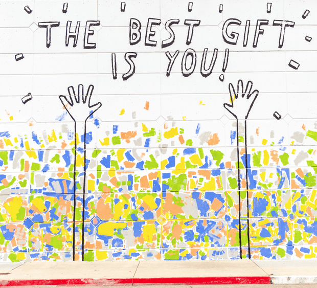 "The Best Gift Is You" Street Art Wall Mural-Urban-Eazywallz