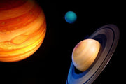 Three Planets in Space Wall Mural-Space-Eazywallz