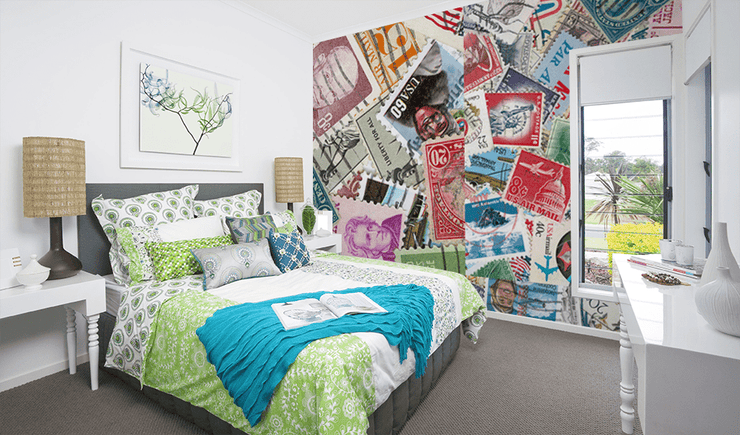 US Vintage Post Stamp Collection Wall Mural-Vintage-Eazywallz