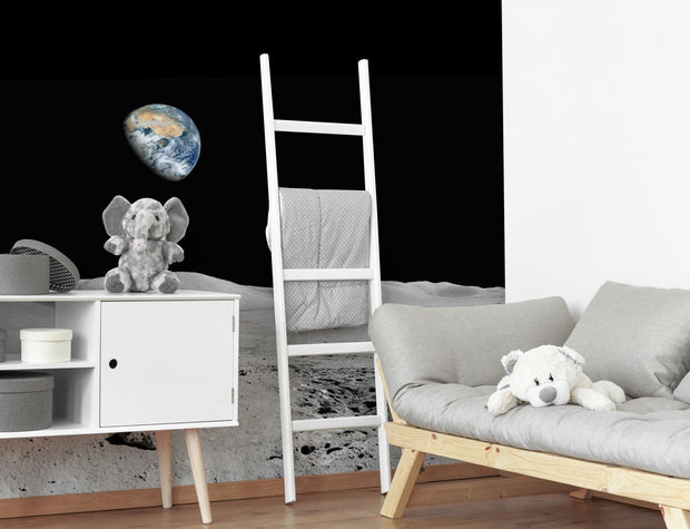 View of Earth from the Moon Wall Mural-Space-Eazywallz