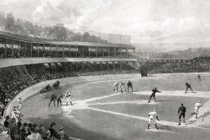 Vintage 1894 Baseball Match Wallpaper Mural-Sports-Eazywallz