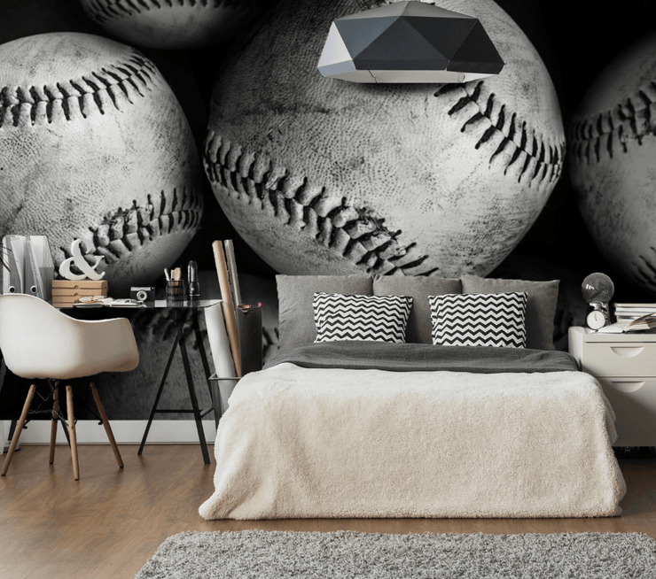 Vintage Baseballs Wall Mural-Sports-Eazywallz