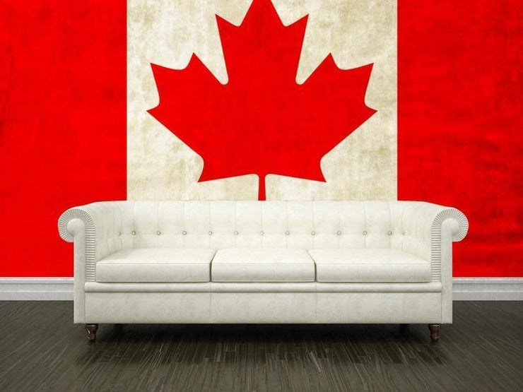 Vintage canadian flag Wall Mural-Vintage-Eazywallz