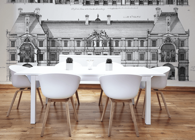 Vintage European Elevations Wall Mural-Maps-Eazywallz