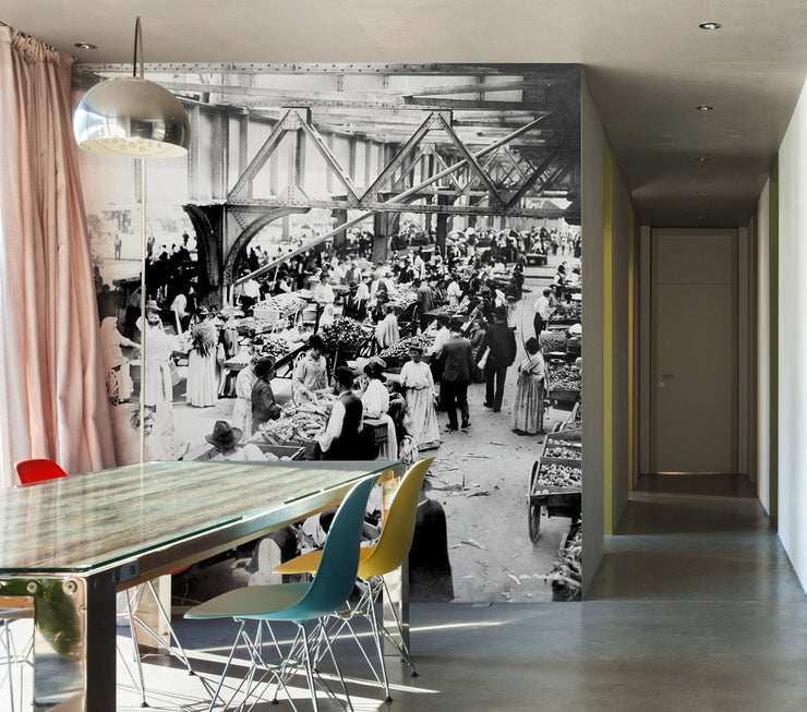 Vintage Manhattan Market Wall Mural-Vintage-Eazywallz