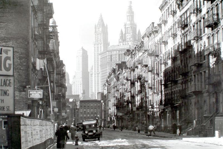 Vintage Manhattan Scene Wallpaper Mural-Cityscapes-Eazywallz