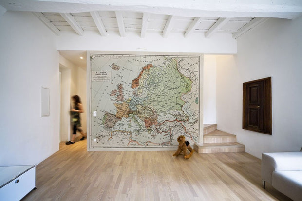 Vintage Map of Europe Wall Mural-Maps-Eazywallz