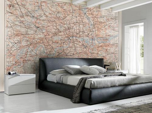 Vintage Map of London Wall Mural-Maps-Eazywallz