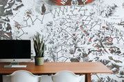 Vintage Noordpool Map Wall Mural-Maps-Eazywallz