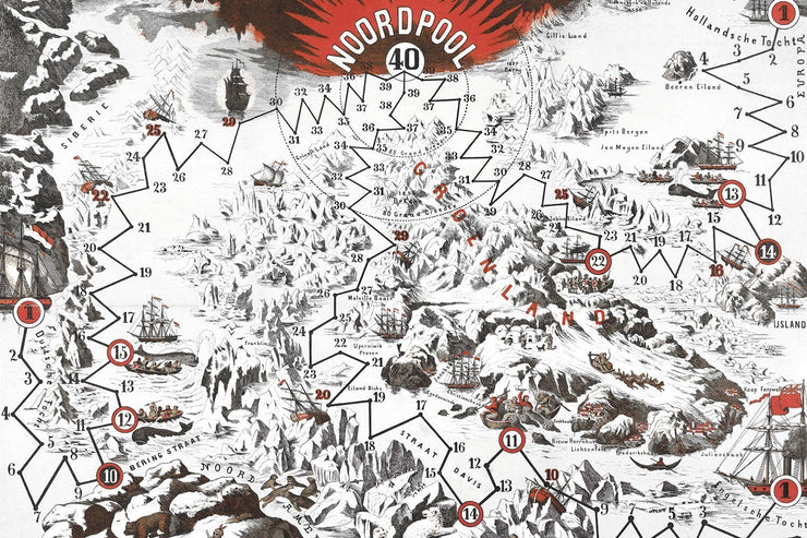 Vintage Noordpool Map Wall Mural-Maps-Eazywallz