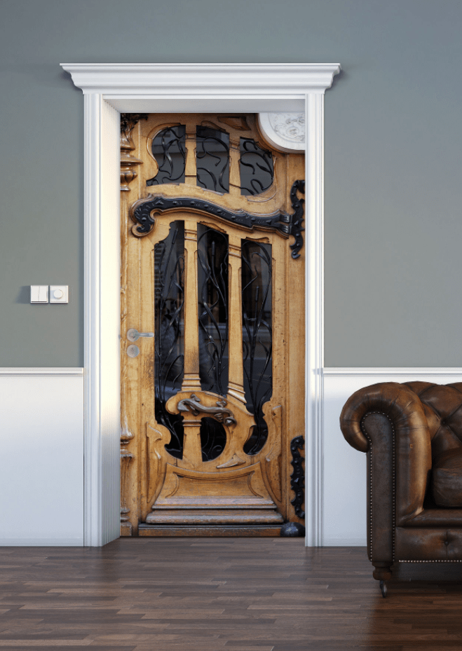 Vintage Paris Door Mural-vintage-Eazywallz