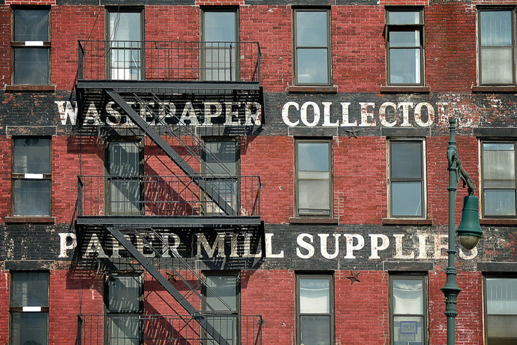 Vintage Red Brick Building Wall Mural-Vintage-Eazywallz