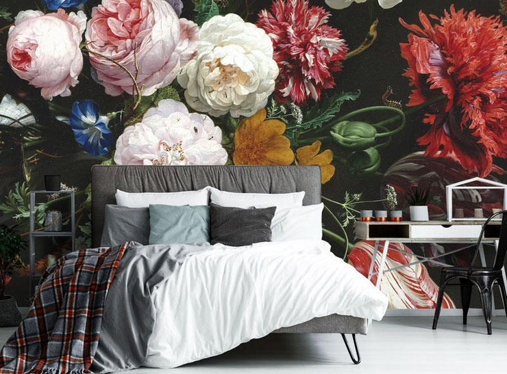 Vintage Still Floral Wall Mural-Patterns-Eazywallz
