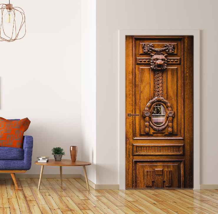 Vintage Wooden Carved Door Mural Wall Mural-Textures-Eazywallz