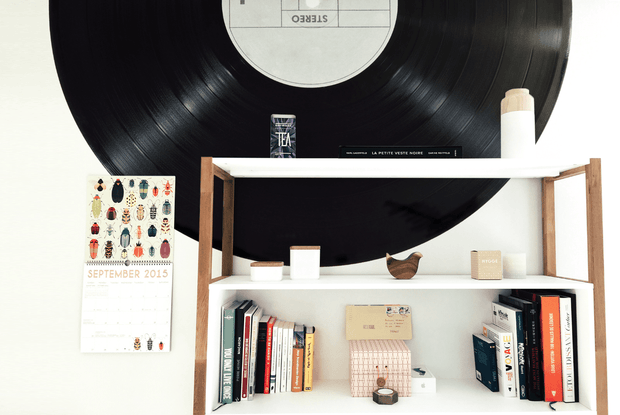 Vinyl Record Wall Mural-Arts,Black & White,Macro-Eazywallz