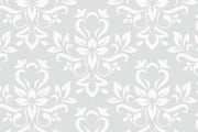 White floral damask Wall Mural-Patterns-Eazywallz
